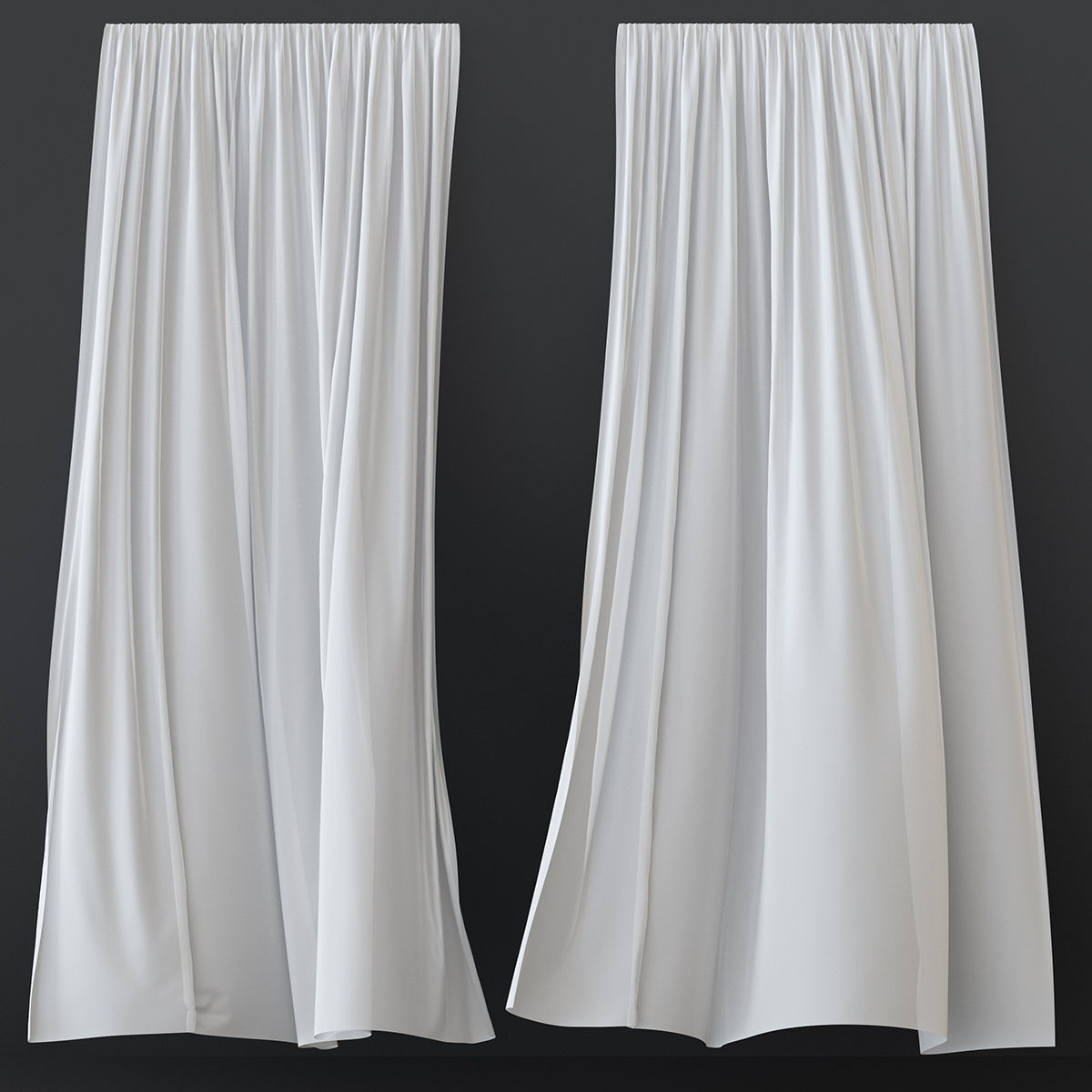  Curtain in the wind  4 3D model_2