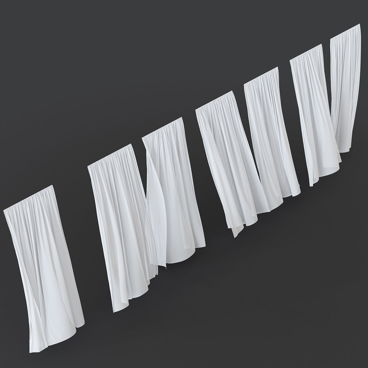  Curtain in the wind  4 3D model_3