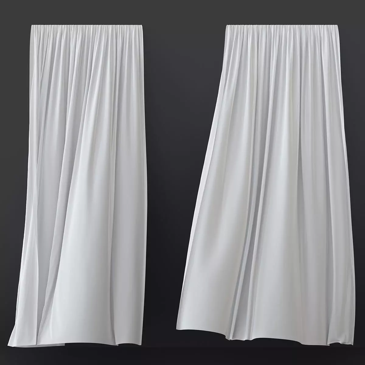  Curtain in the wind  4 3D model_0