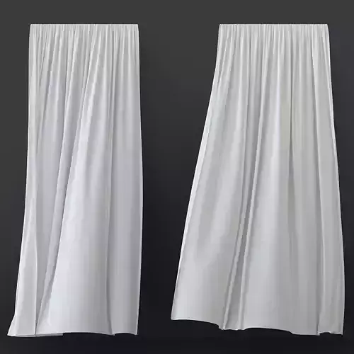  Curtain in the wind  4 3D model