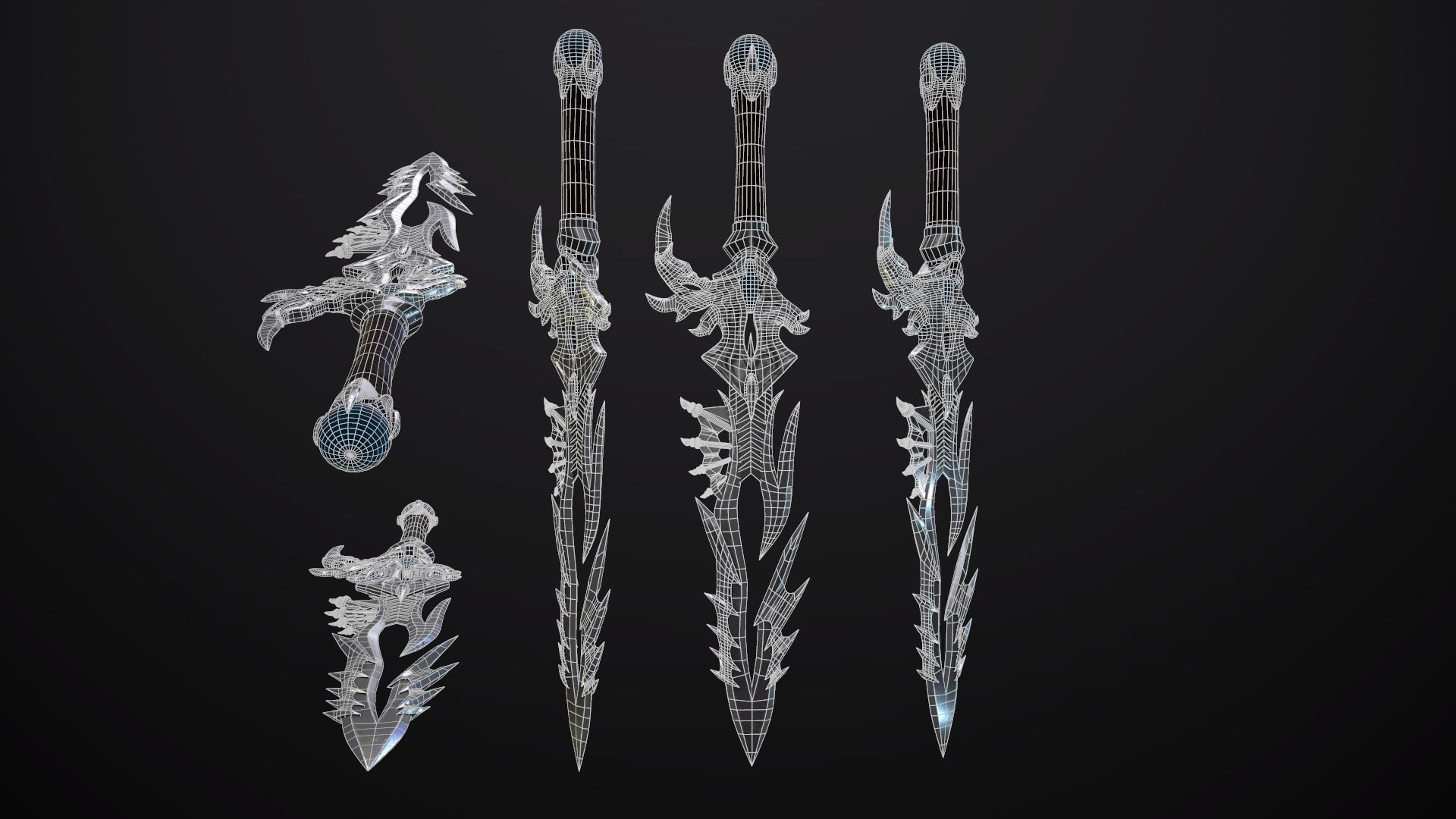 Dagger  Angel Slayer  Low-poly 3D model_6