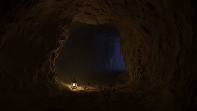 Medieval cave 3D model