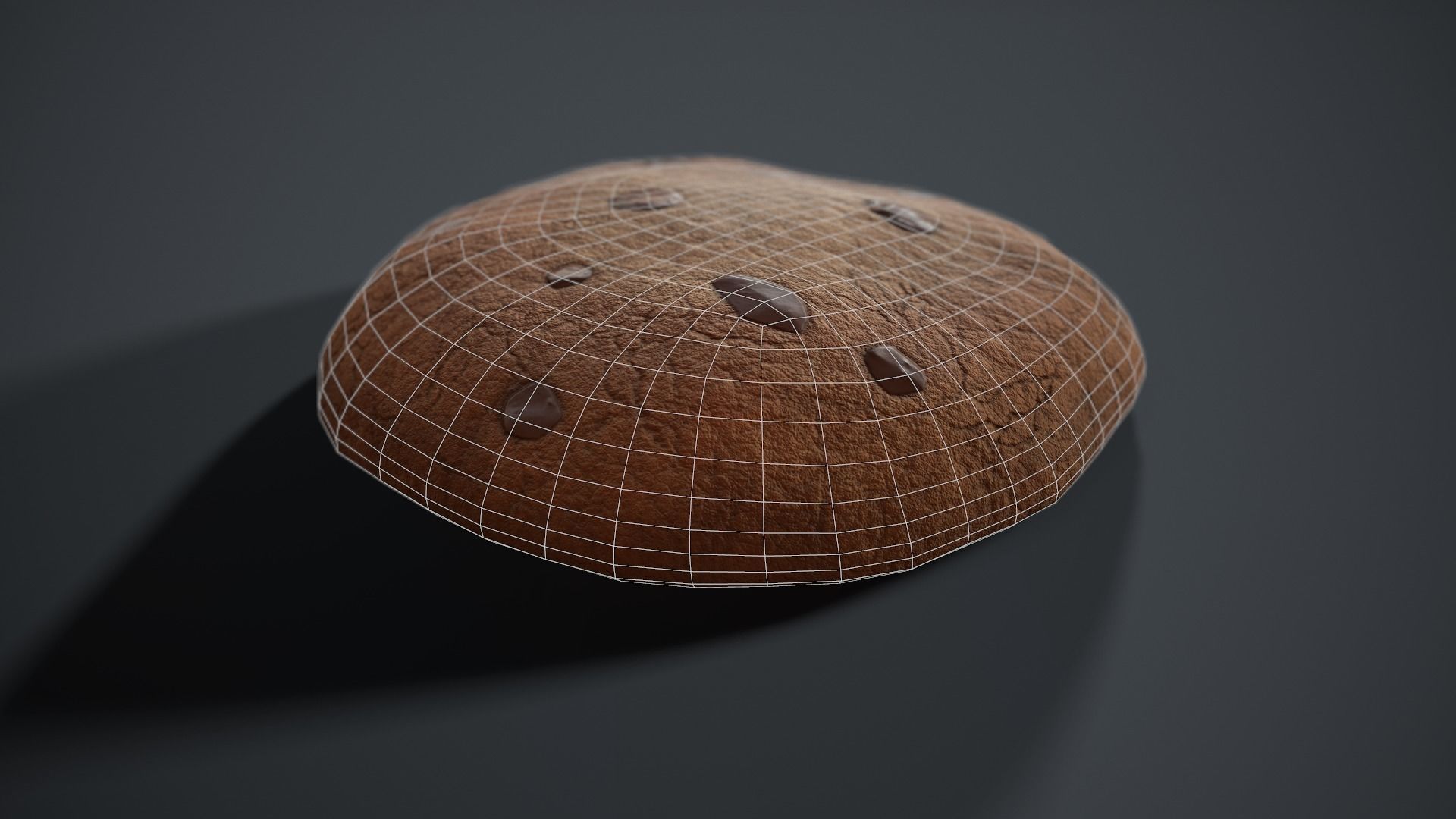 Chocolate Chip Cookie Low-poly 3D model_13