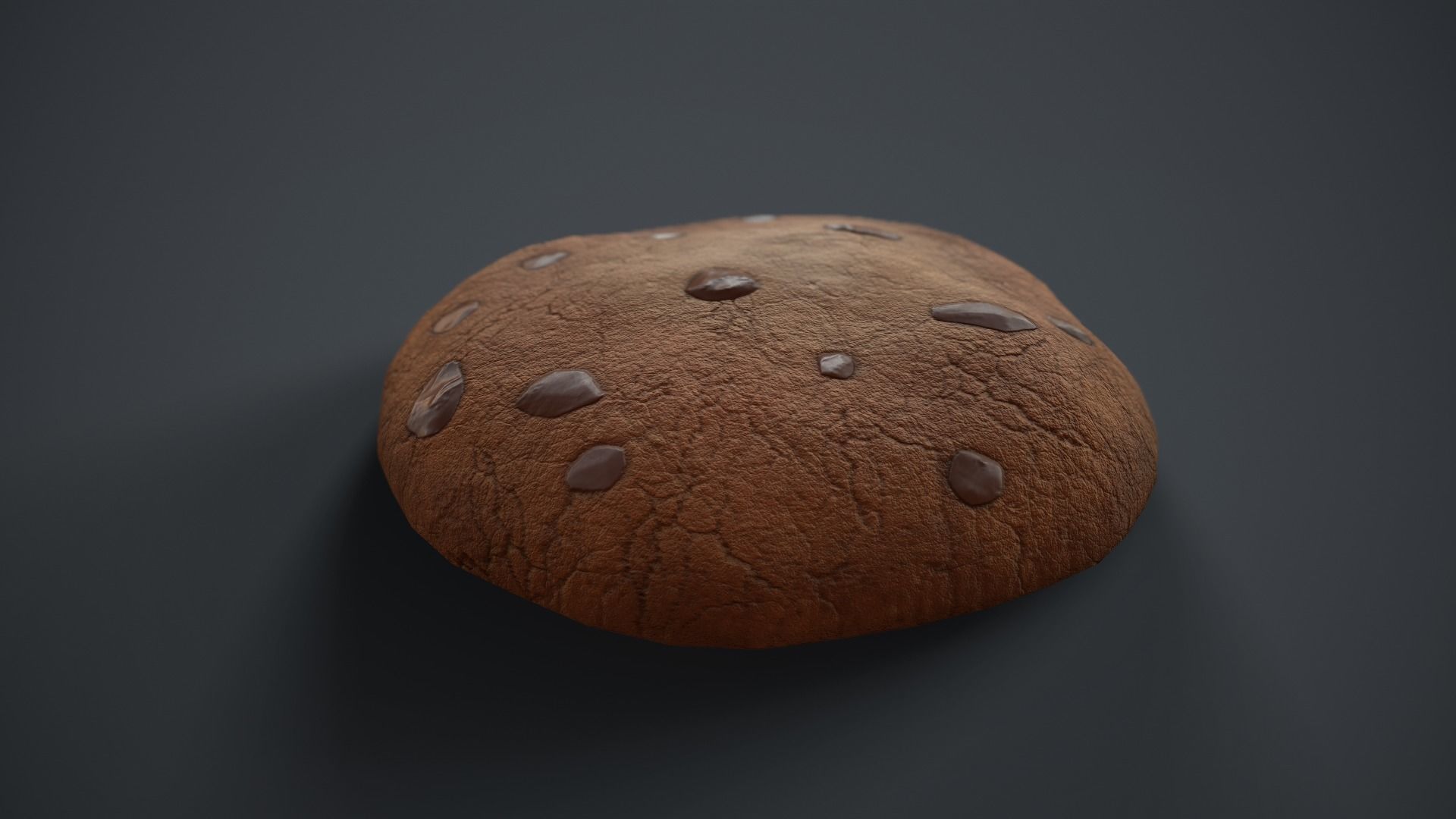 Chocolate Chip Cookie Low-poly 3D model_3