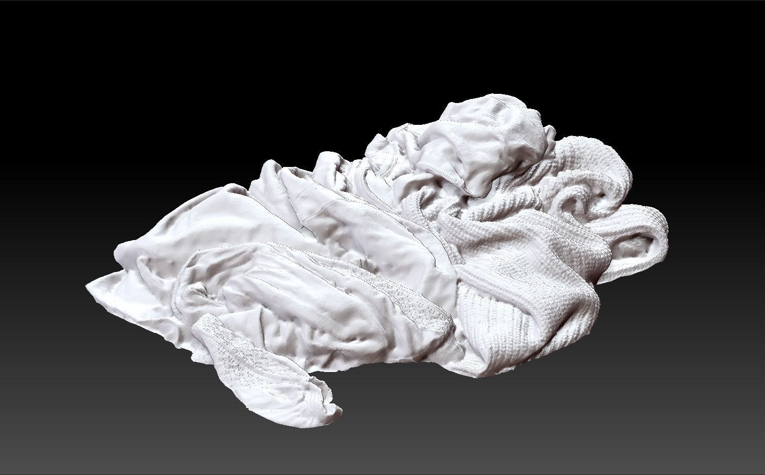 Pile of Cloths 4 Low-poly 3D model_9