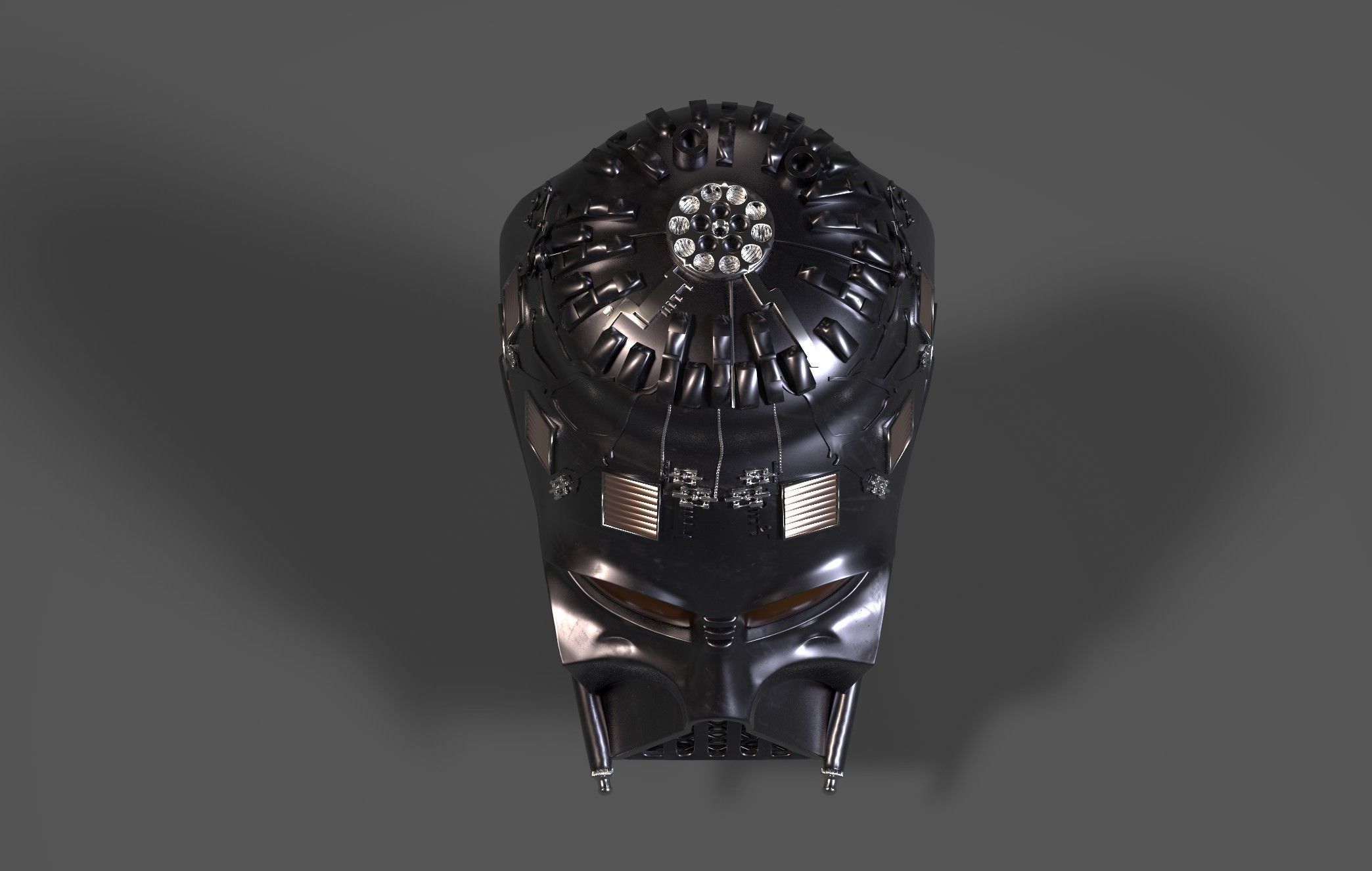 Darth Vader Helmet ANH wearable and stand with chest armor 3D print model_8
