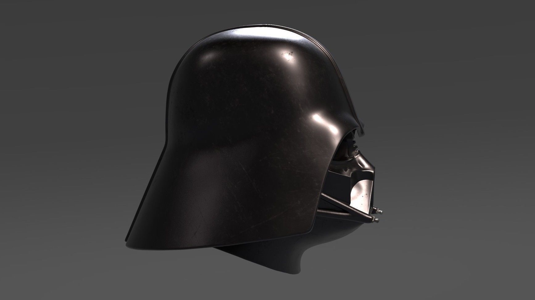 Darth Vader Helmet ANH wearable and stand with chest armor 3D print model_13