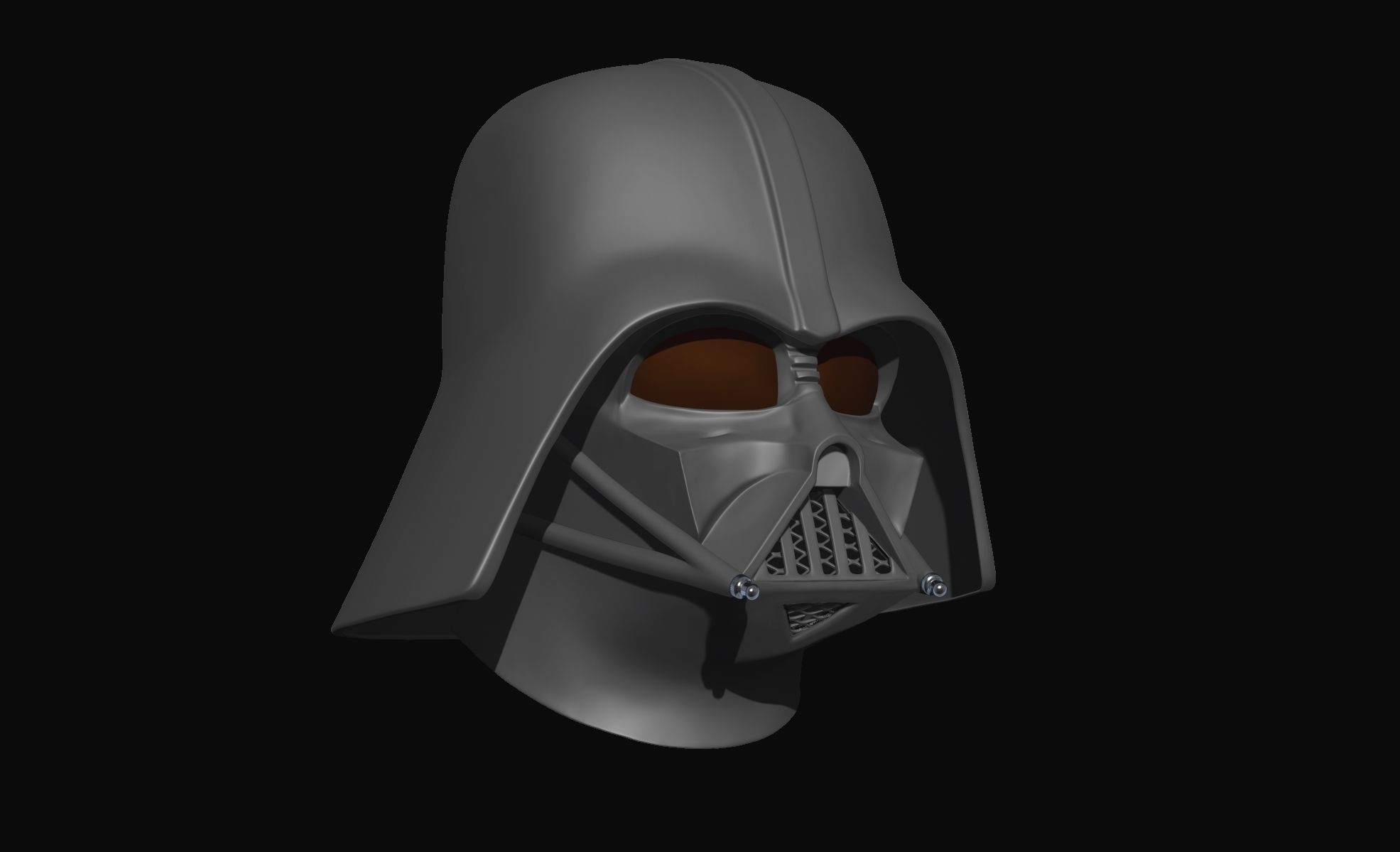 Darth Vader Helmet ANH wearable and stand with chest armor 3D print model_11