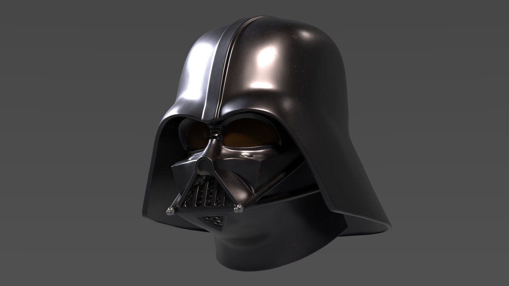 Darth Vader Helmet ANH wearable and stand with chest armor 3D print model_7