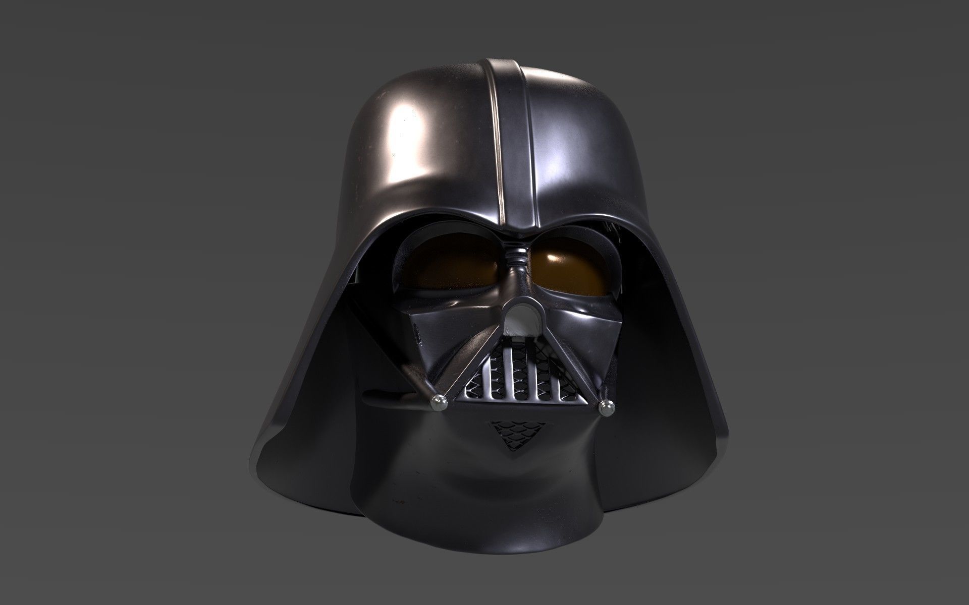 Darth Vader Helmet ANH wearable and stand with chest armor 3D print model_6