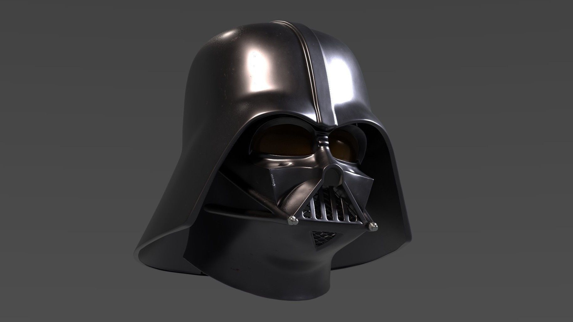Darth Vader Helmet ANH wearable and stand with chest armor 3D print model_2