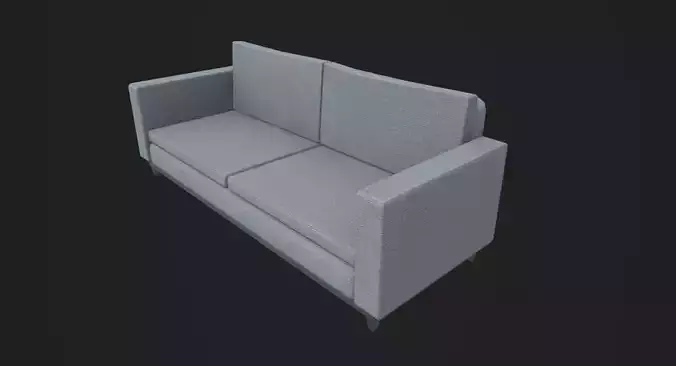 Simple couch Free low-poly 3D model
