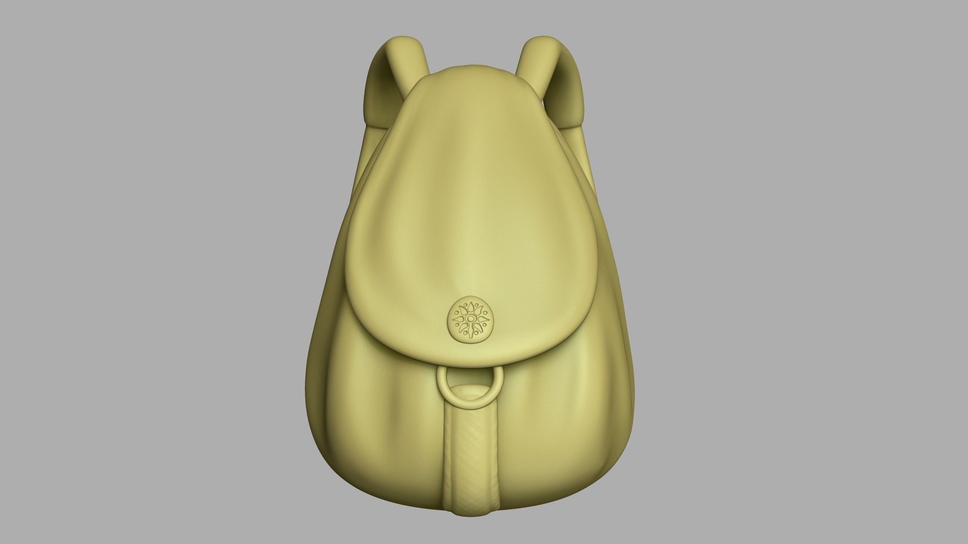 Female Yellow Backpack - Sunflower - Character Low-poly 3D model_7