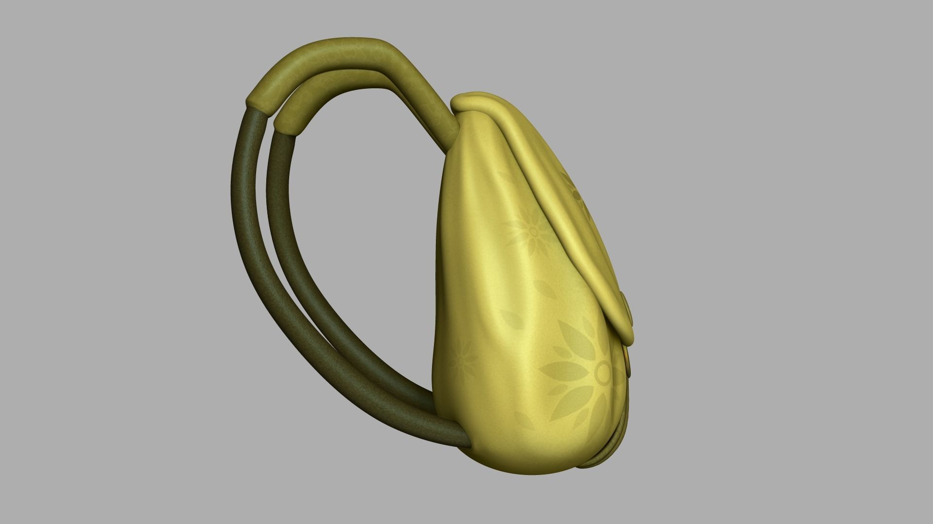 Female Yellow Backpack - Sunflower - Character Low-poly 3D model_4