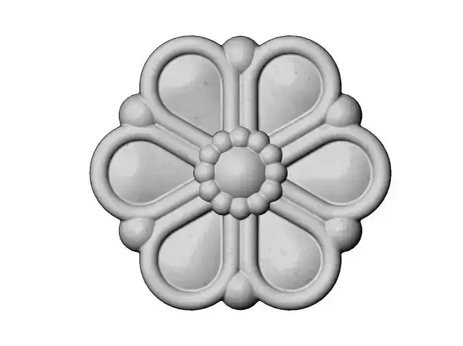 Daisy flower rosette 3D print model