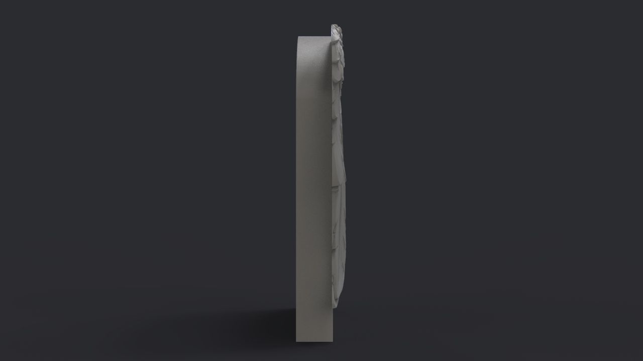 Angel wings headstone 3D print model_2