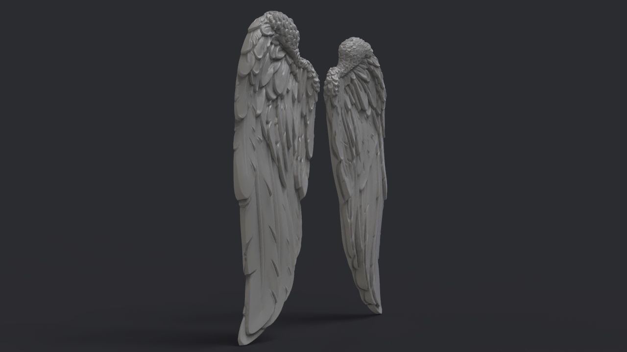 Angel wings 3D print model_1