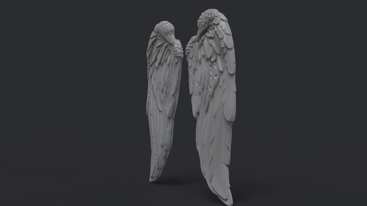 Angel wings 3D print model_2