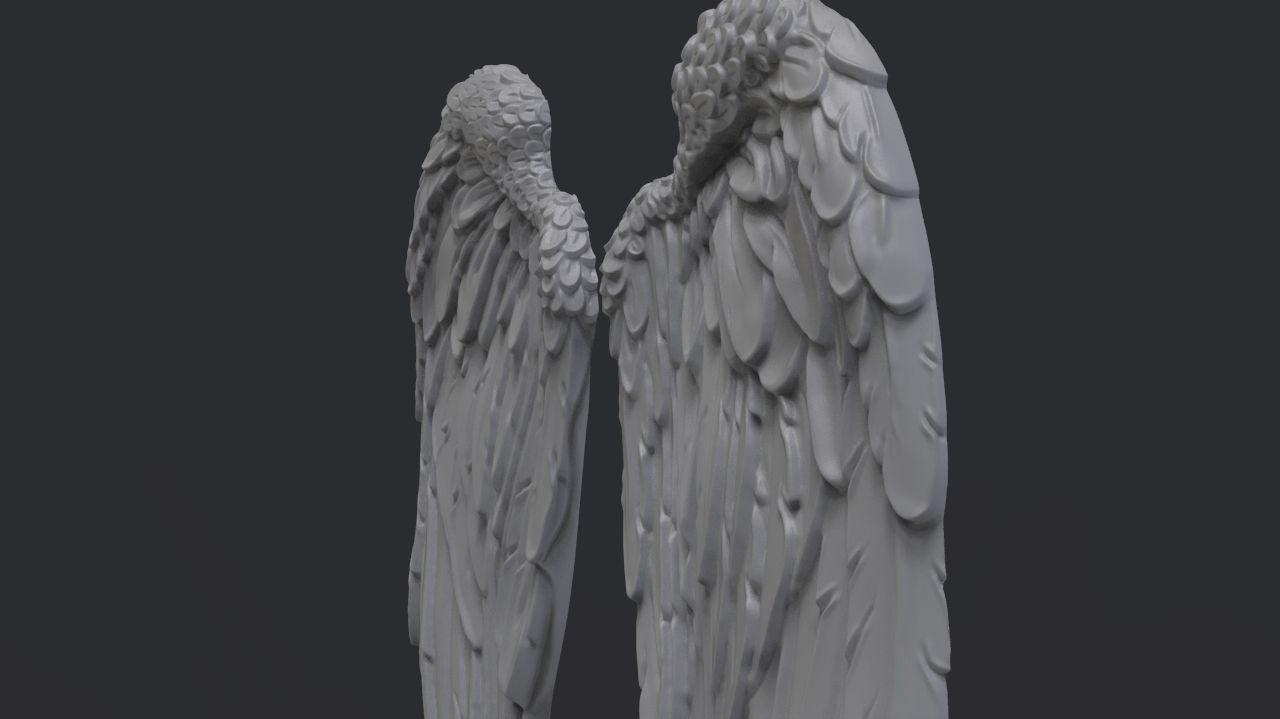 Angel wings 3D print model_4
