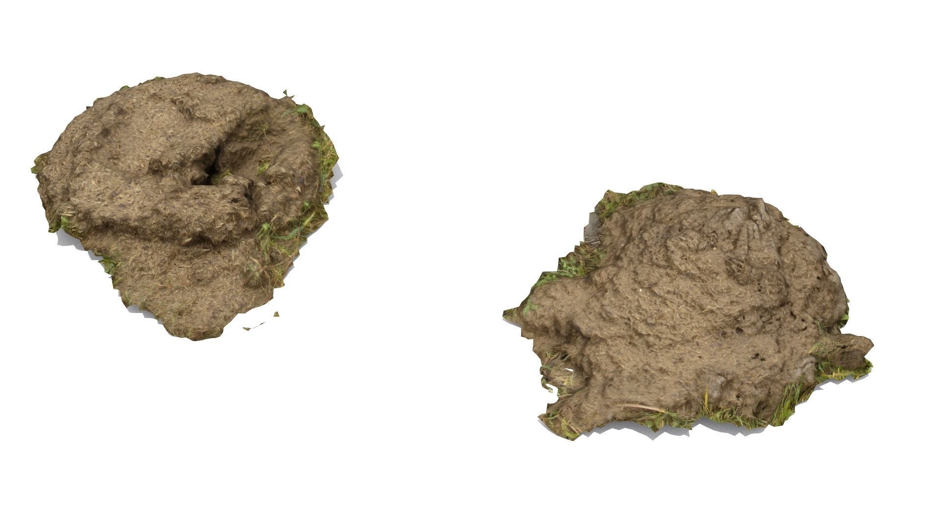 Farm animal manure set Low-poly 3D model_11