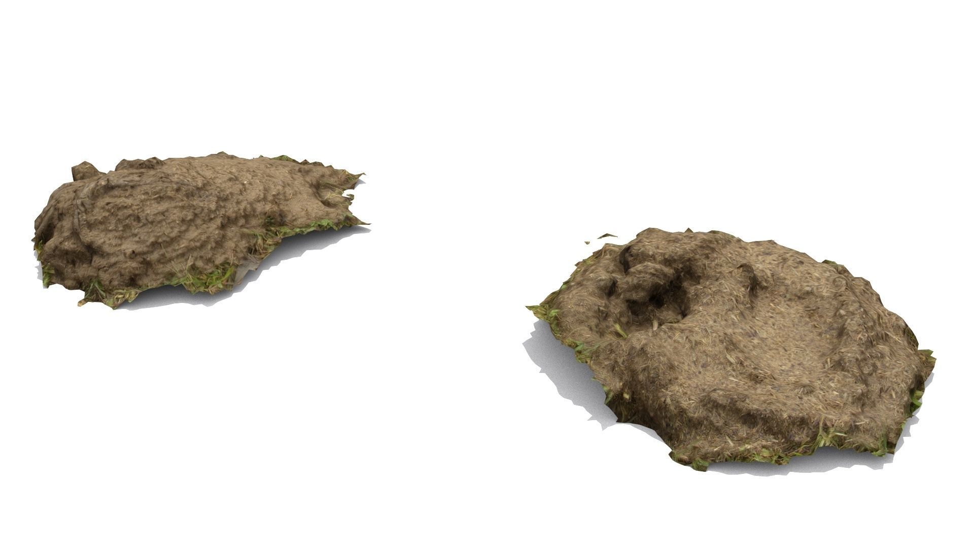 Farm animal manure set Low-poly 3D model_10