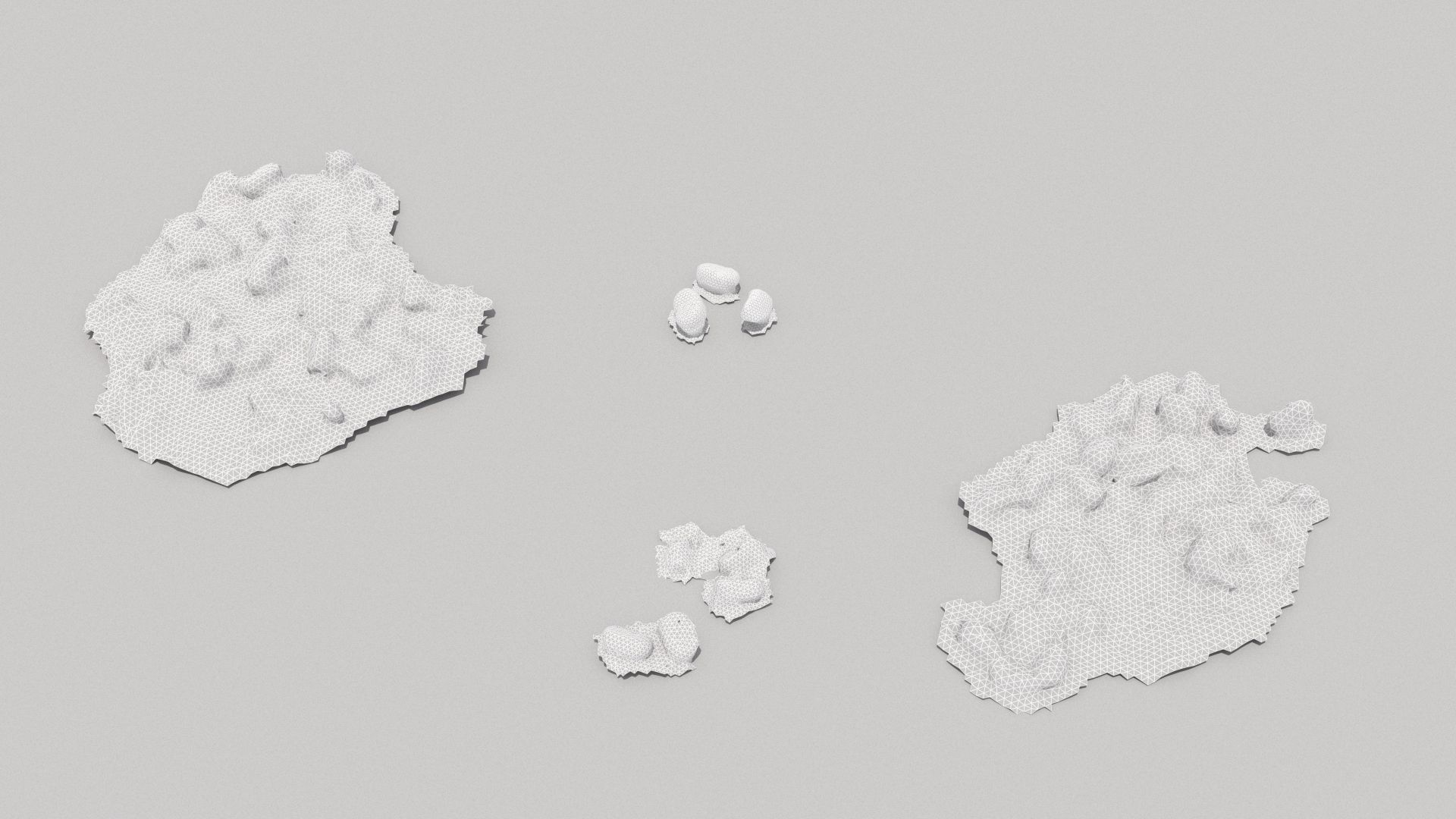 Farm animal manure set Low-poly 3D model_31