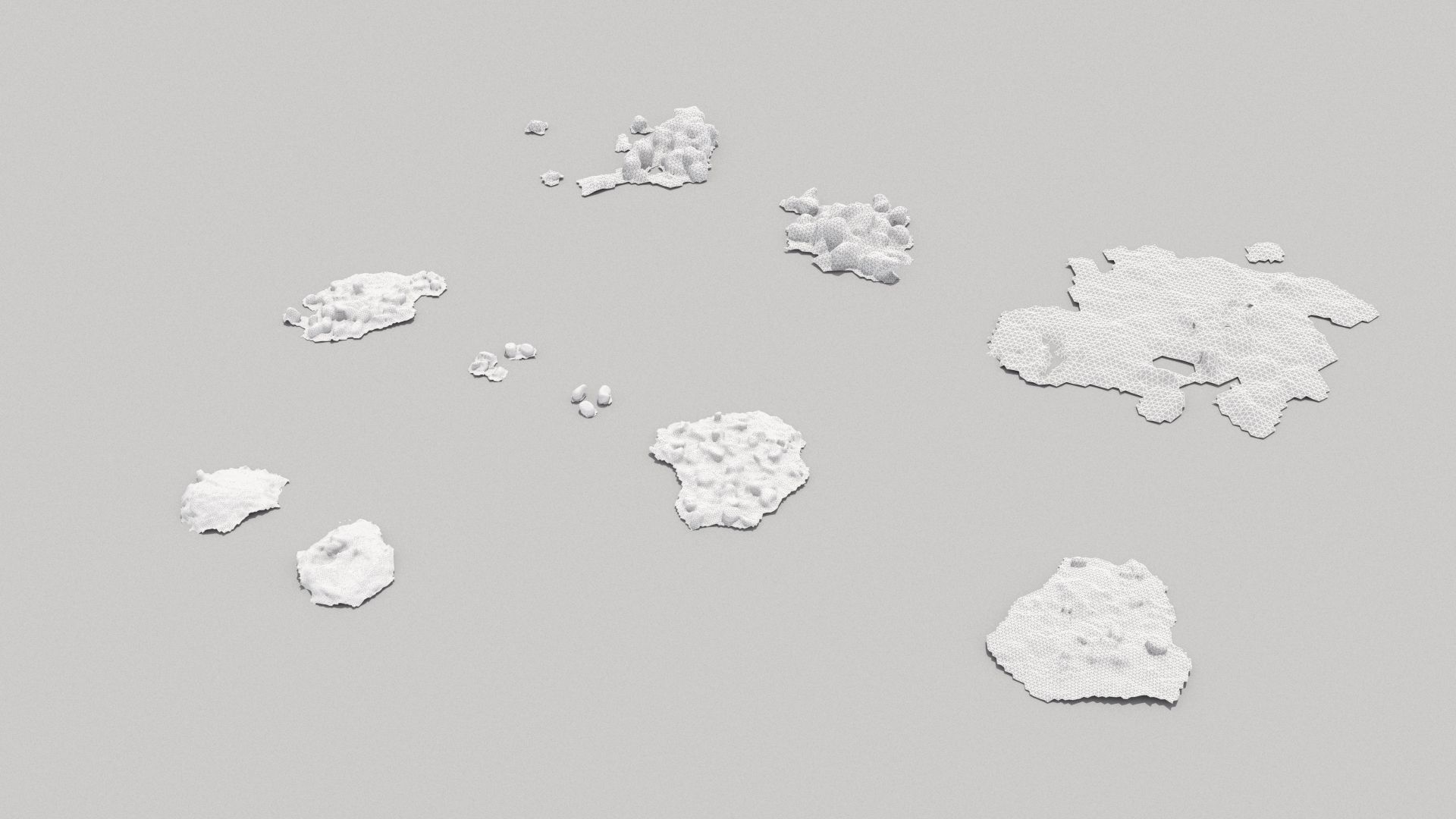 Farm animal manure set Low-poly 3D model_18