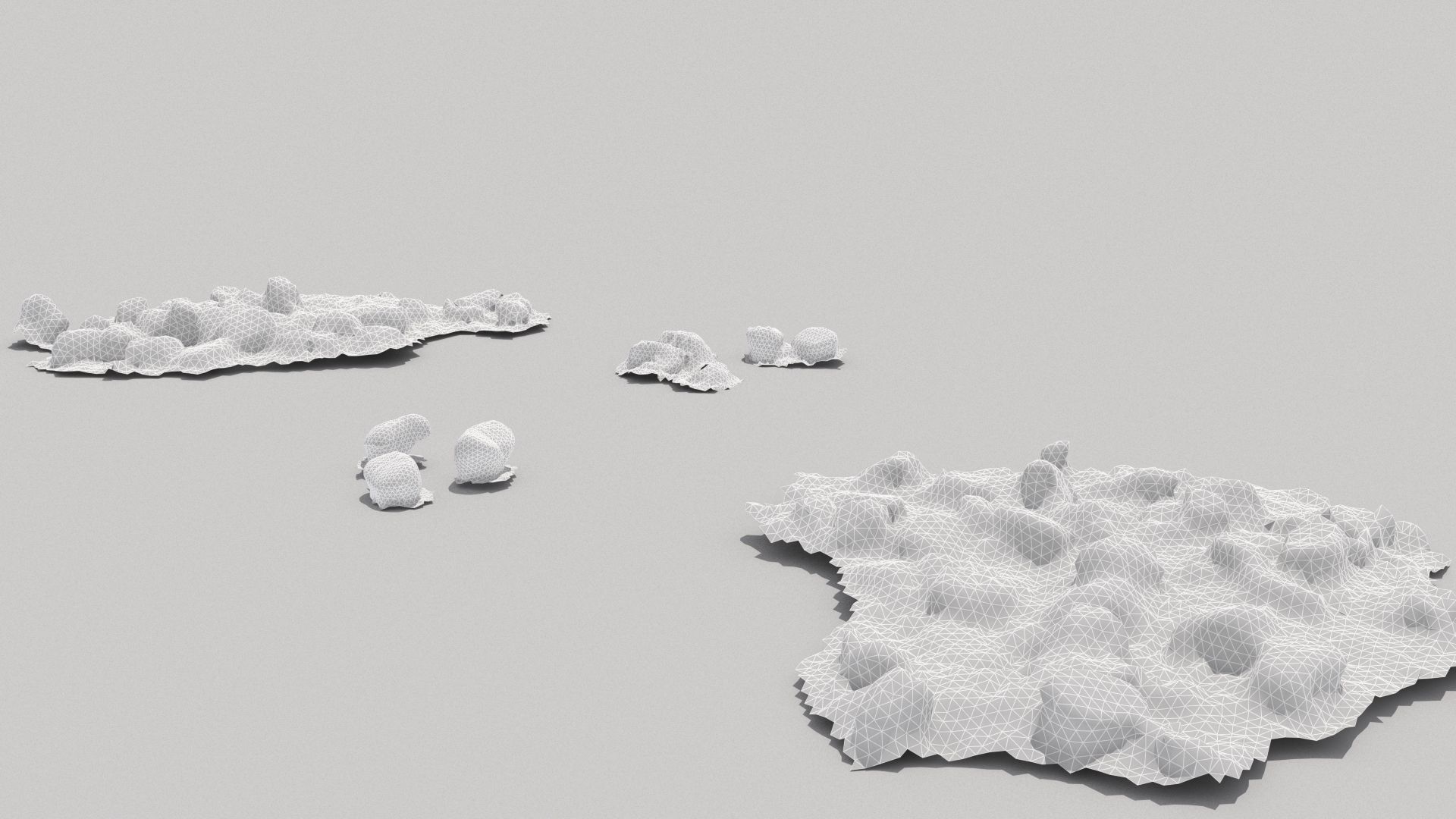 Farm animal manure set Low-poly 3D model_27