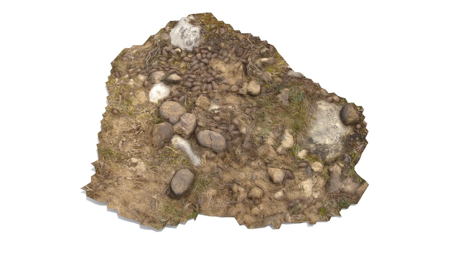 Farm animal manure set Low-poly 3D model_16