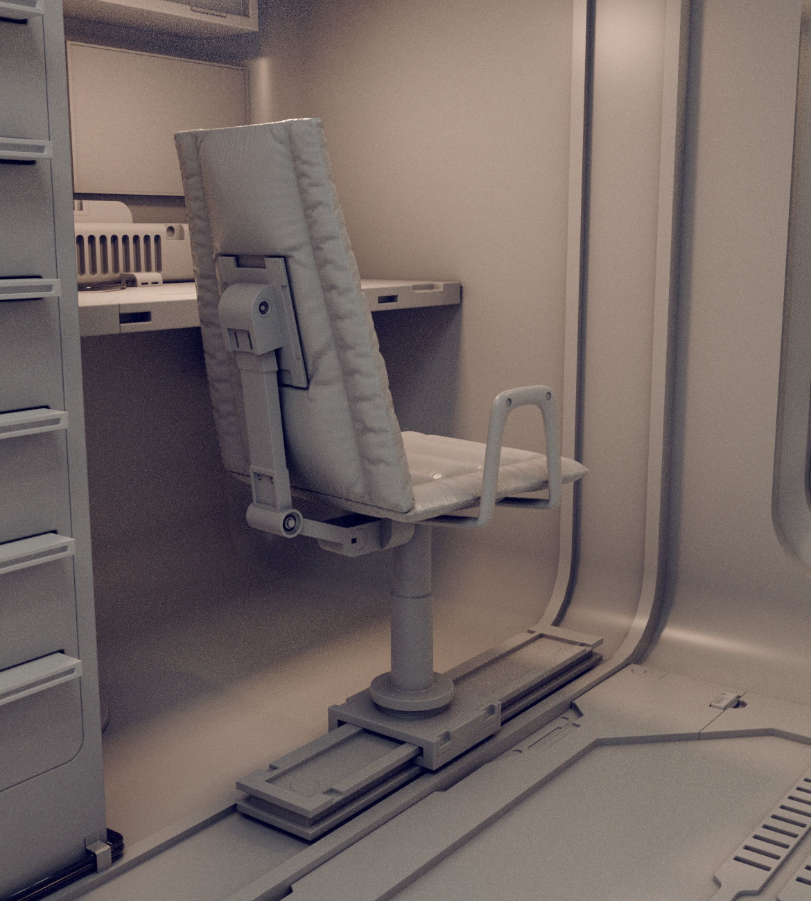sci-fi chair 3D model_1