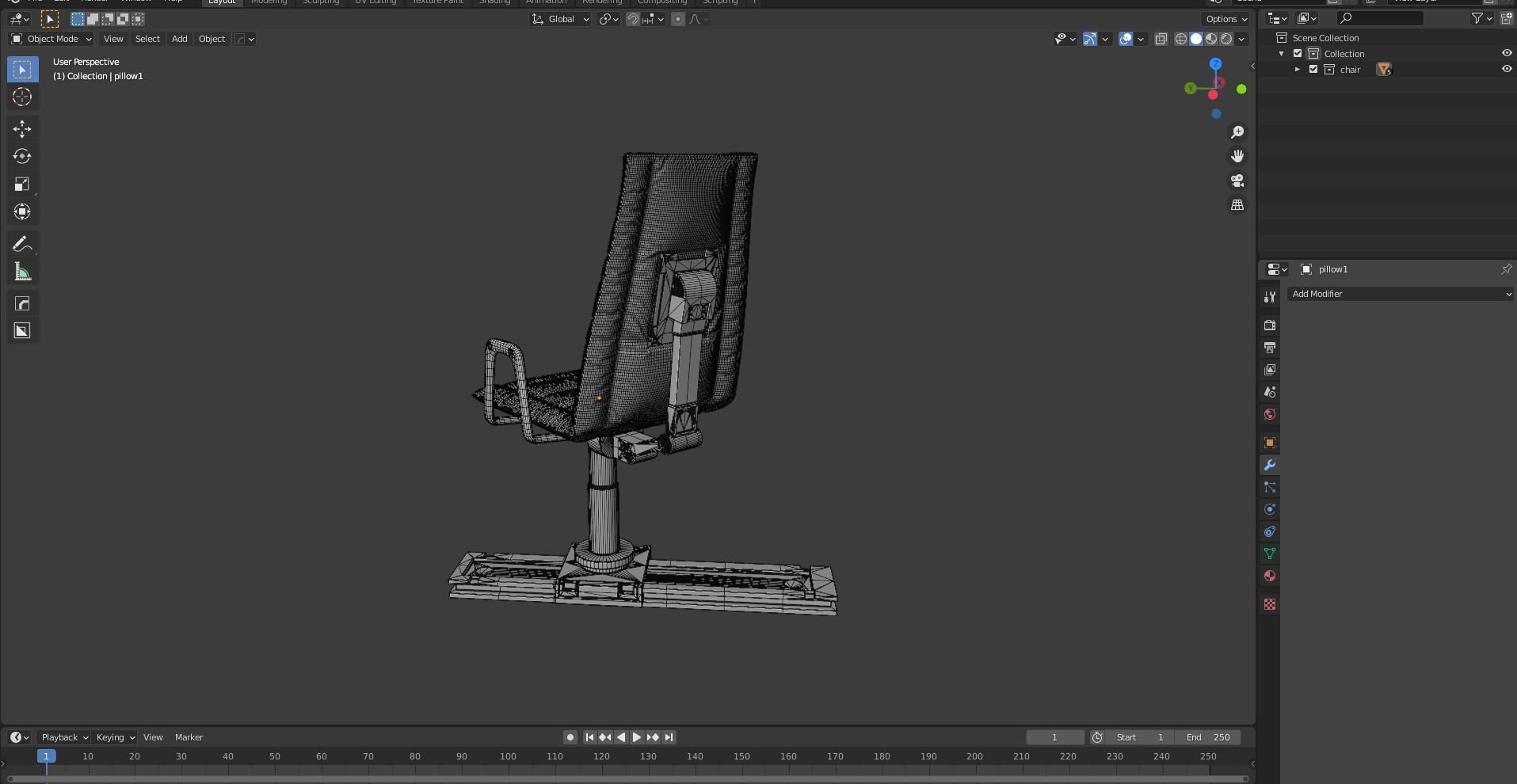 sci-fi chair 3D model_8