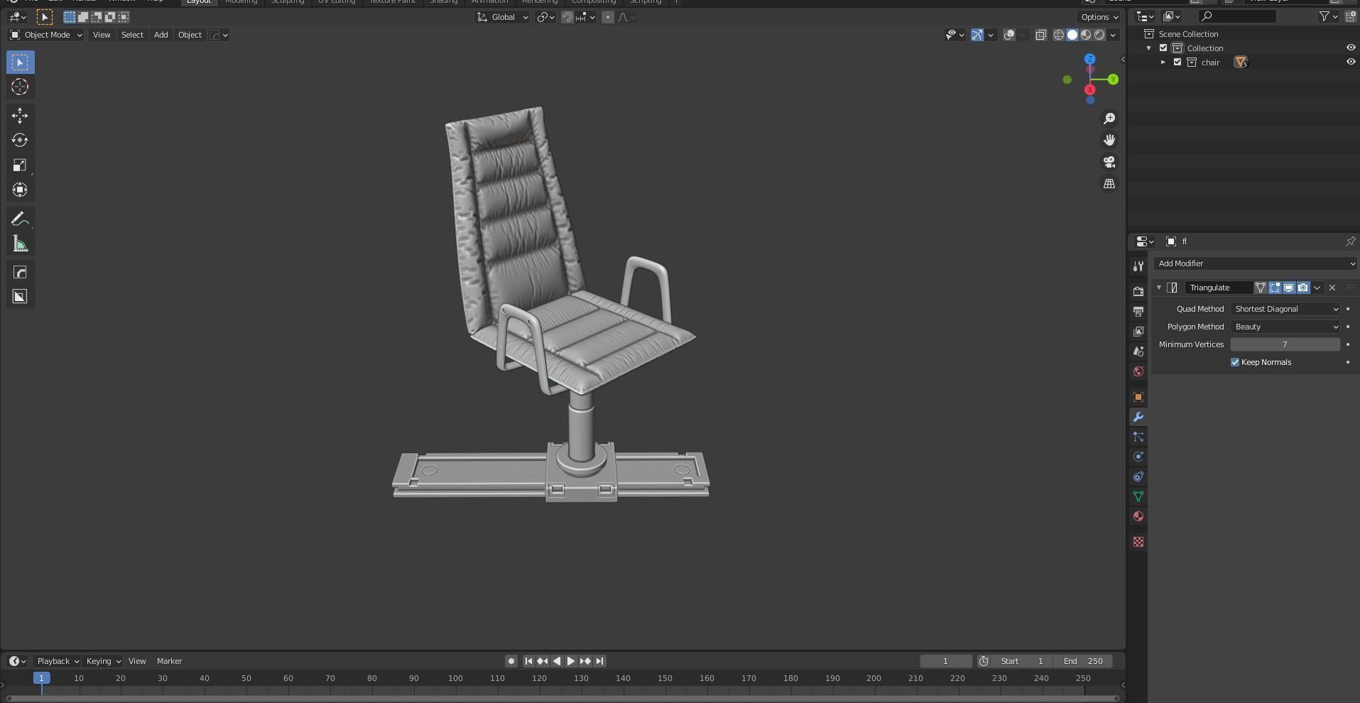 sci-fi chair 3D model_4