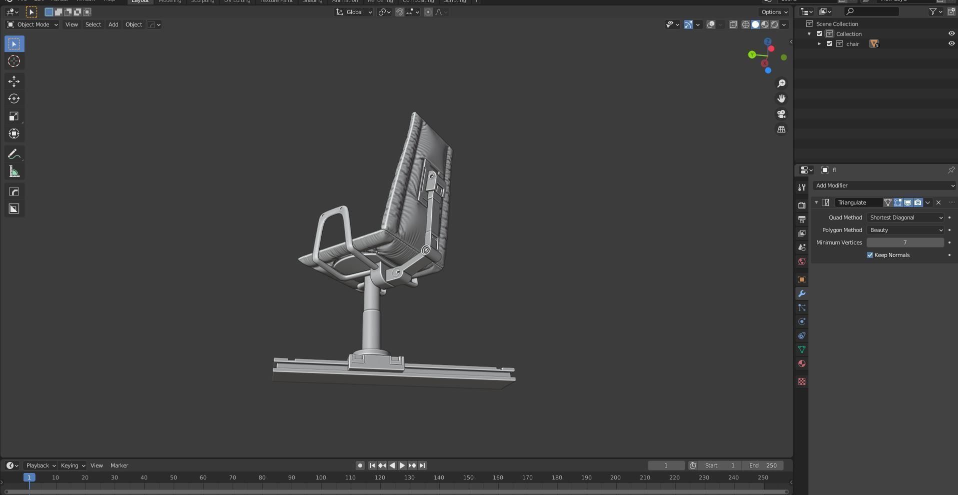 sci-fi chair 3D model_6