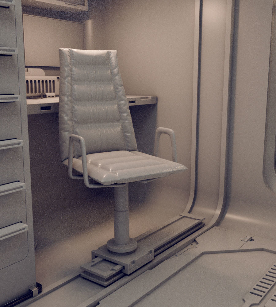 sci-fi chair 3D model_2