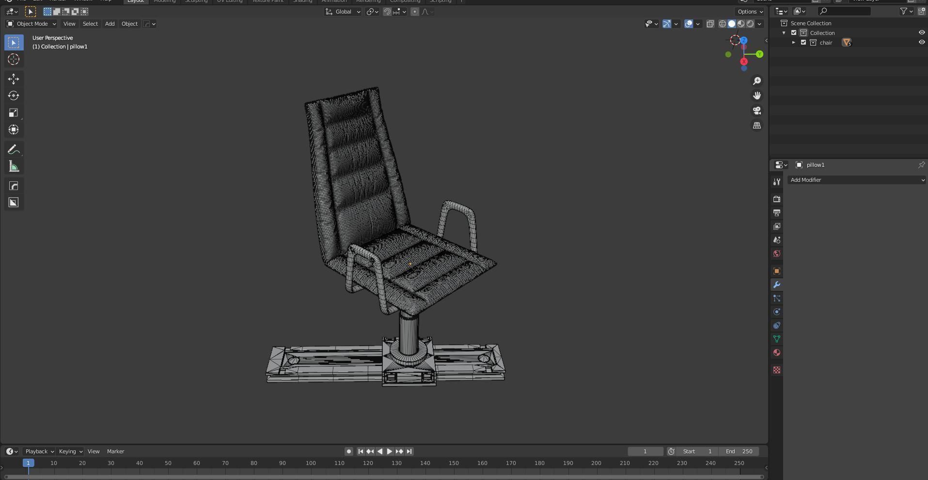sci-fi chair 3D model_7