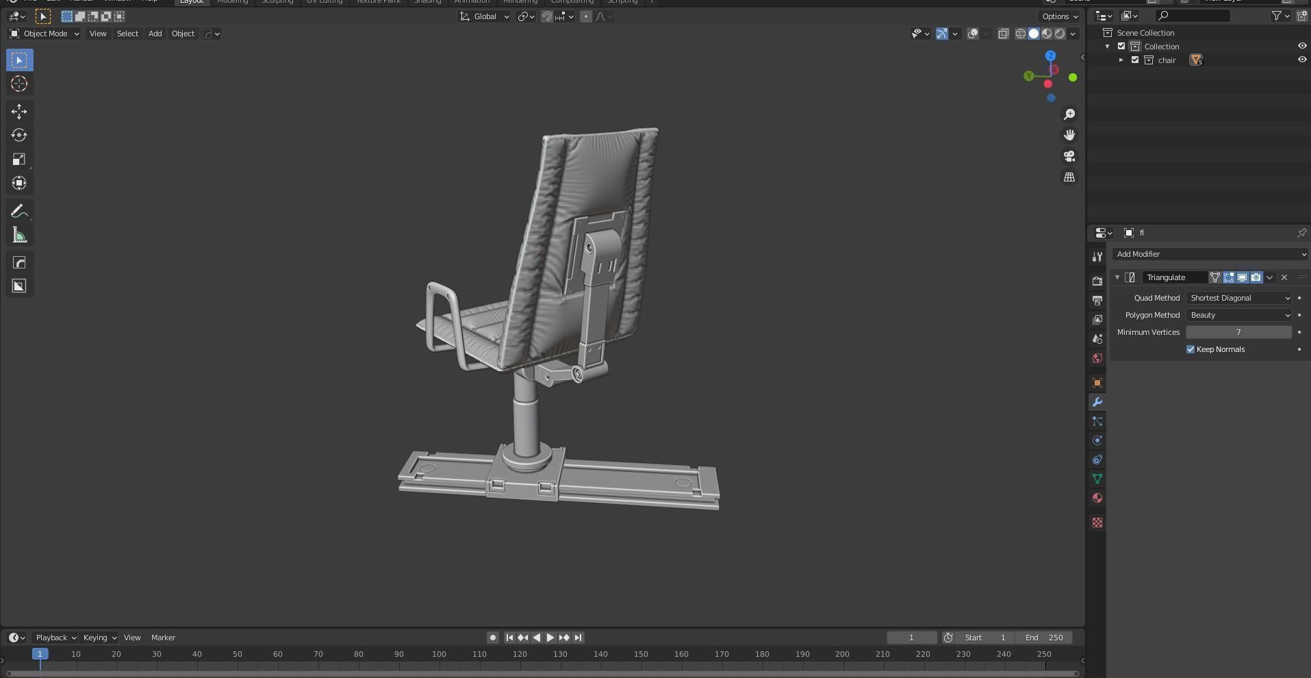 sci-fi chair 3D model_5