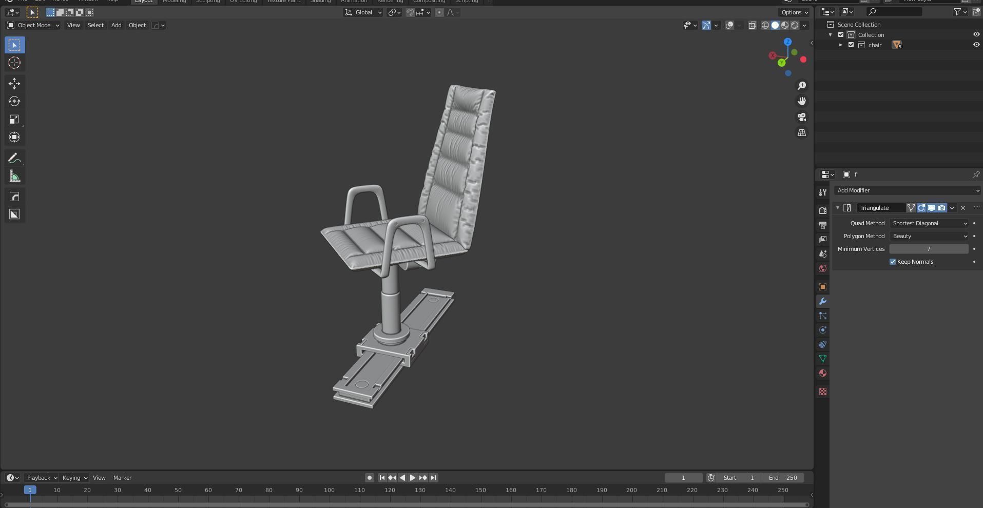sci-fi chair 3D model_3