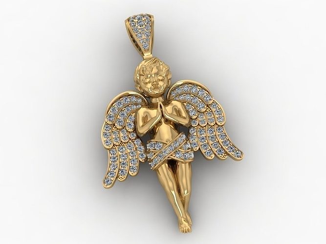Angel Pendant Mat Day Thien Than 2 3D print model