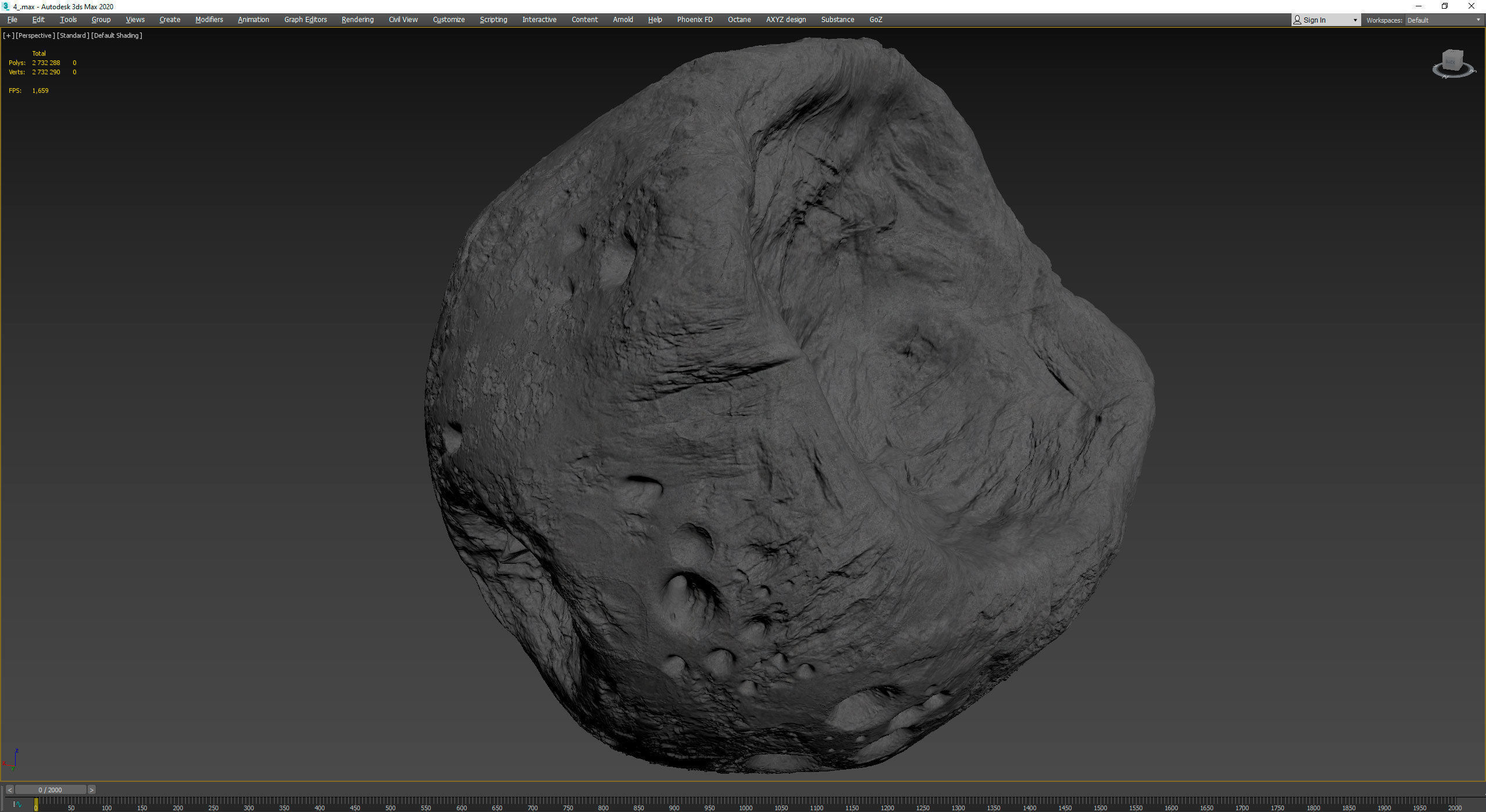 Detailed asteroids high-poly set 3D Model Collection_95