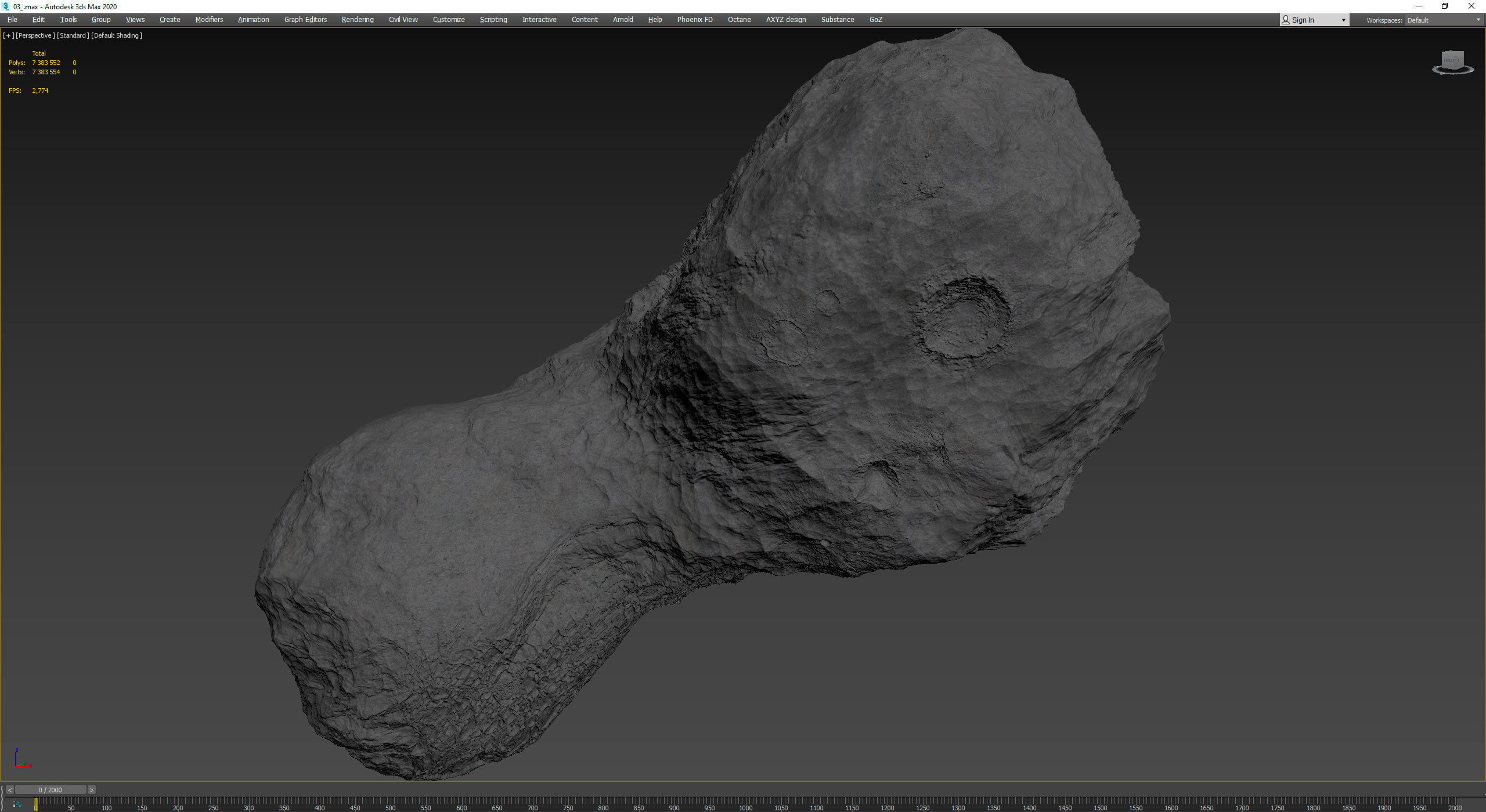 Detailed asteroids high-poly set 3D Model Collection_52