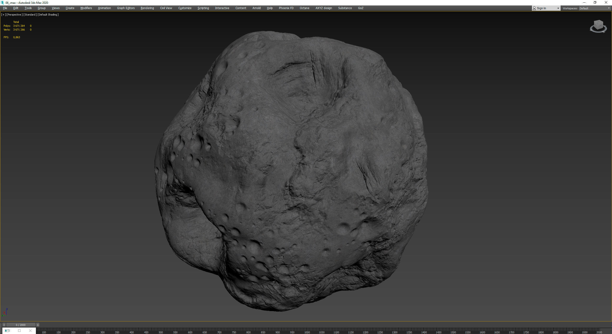 Detailed asteroids high-poly set 3D Model Collection_122