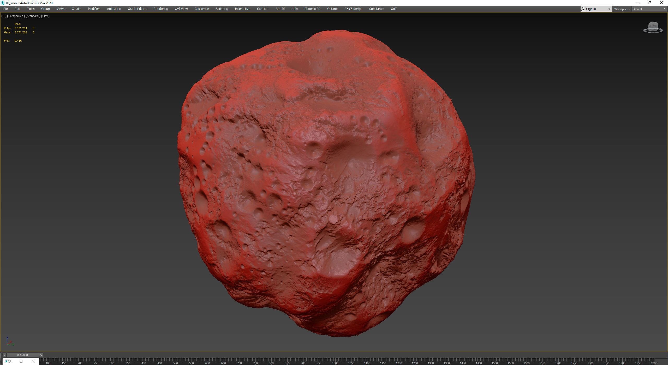 Detailed asteroids high-poly set 3D Model Collection_125