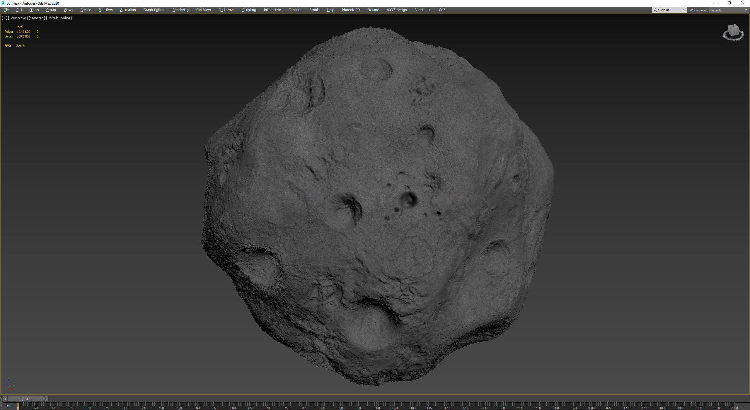 Detailed asteroids high-poly set 3D Model Collection_106