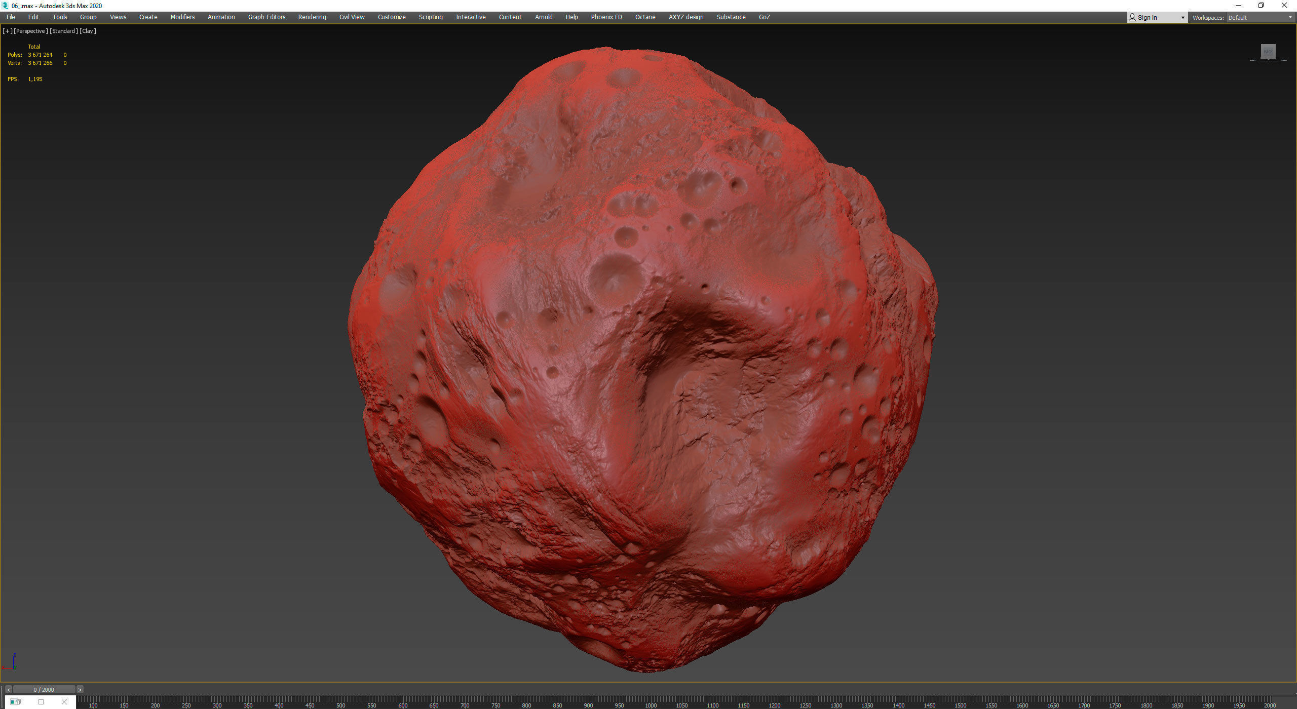 Detailed asteroids high-poly set 3D Model Collection_124