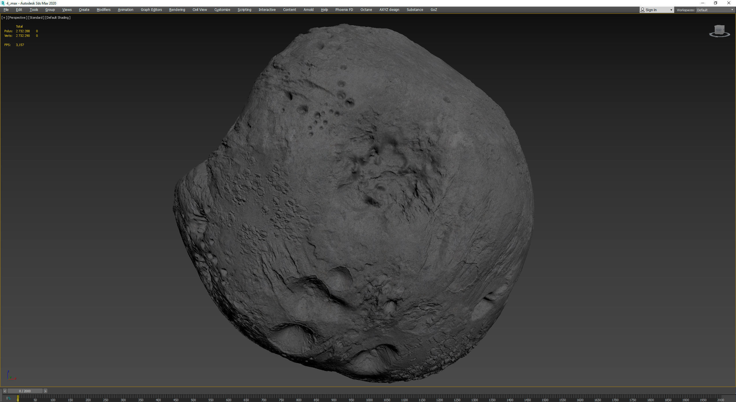 Detailed asteroids high-poly set 3D Model Collection_97