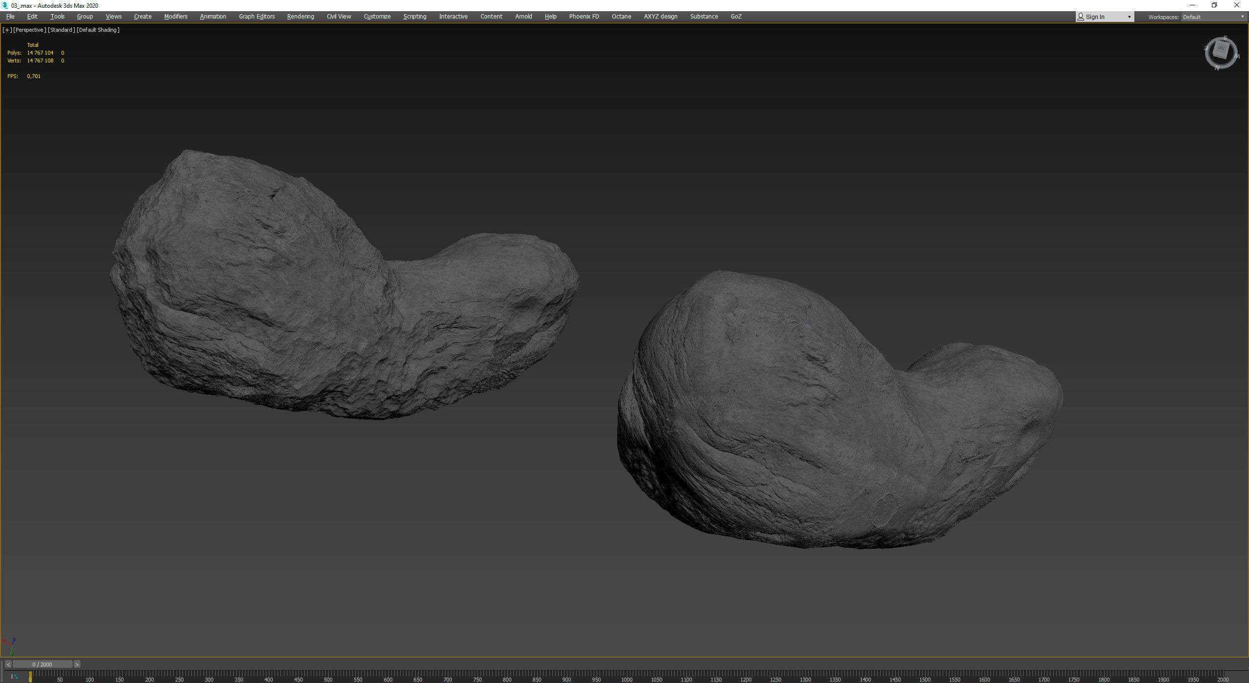 Detailed asteroids high-poly set 3D Model Collection_53