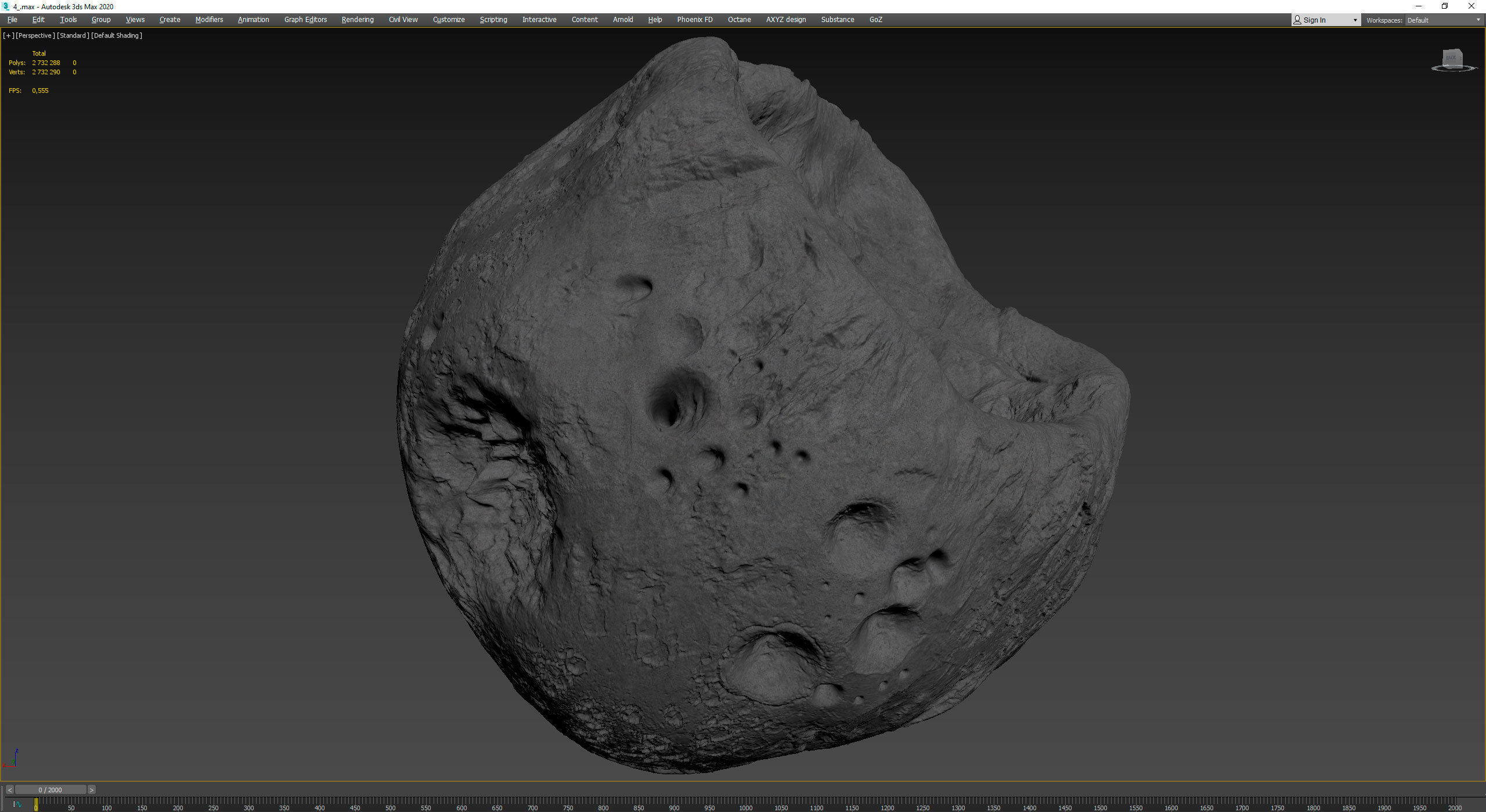 Detailed asteroids high-poly set 3D Model Collection_96