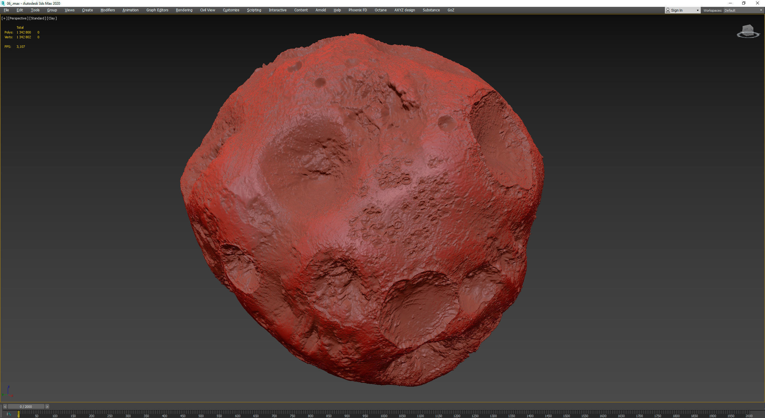 Detailed asteroids high-poly set 3D Model Collection_108