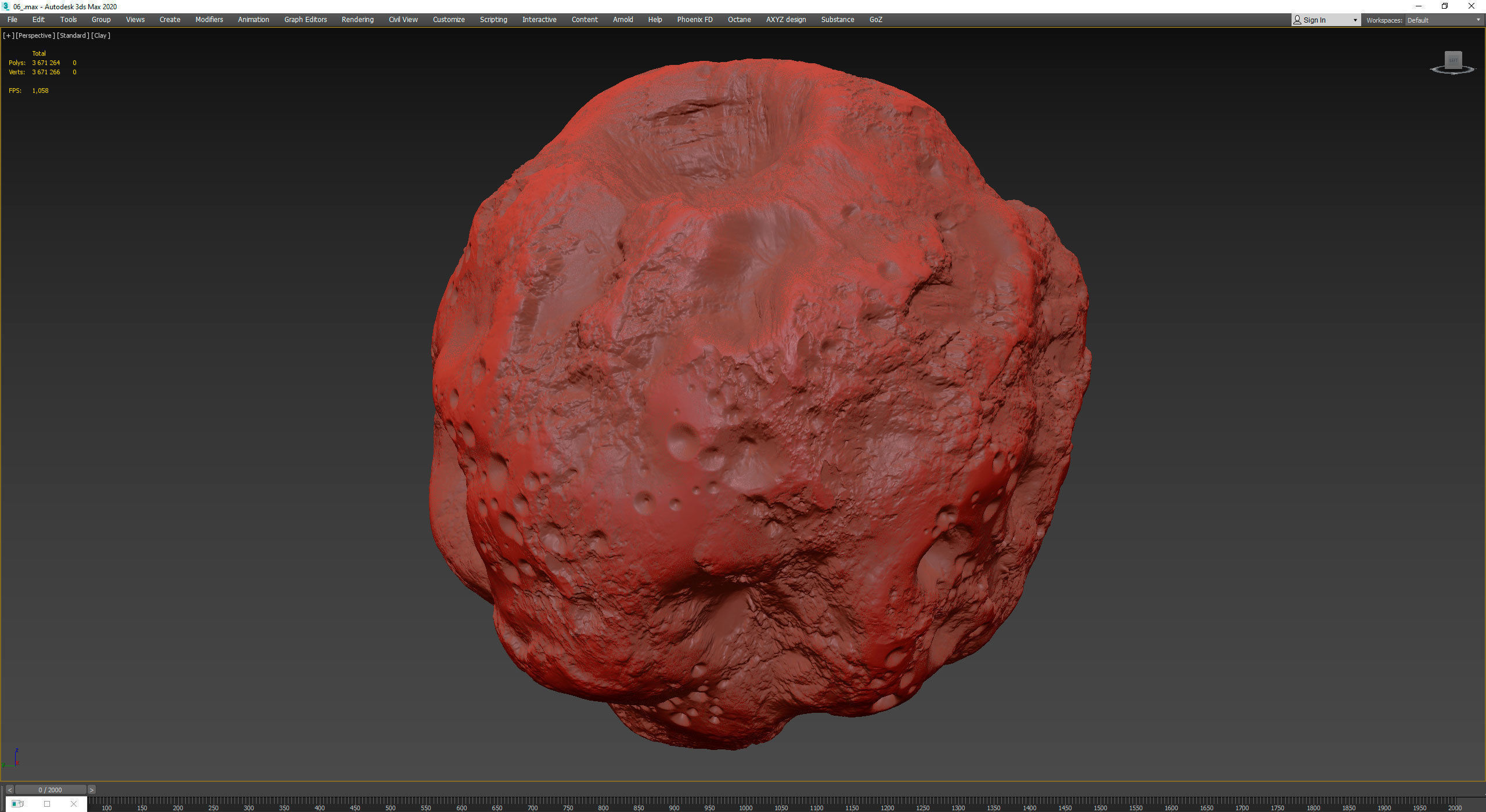 Detailed asteroids high-poly set 3D Model Collection_126