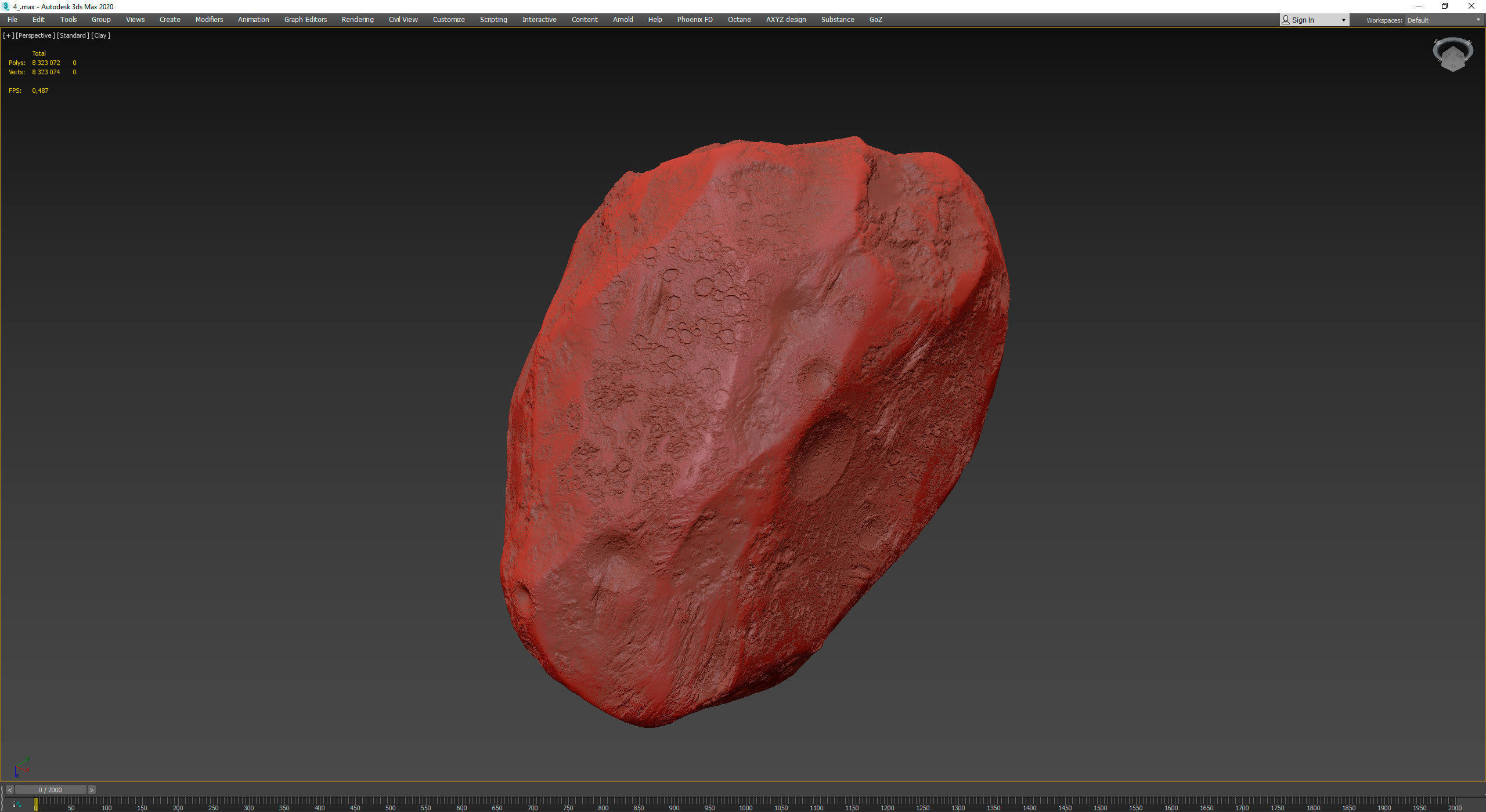 Detailed asteroids high-poly set 3D Model Collection_76